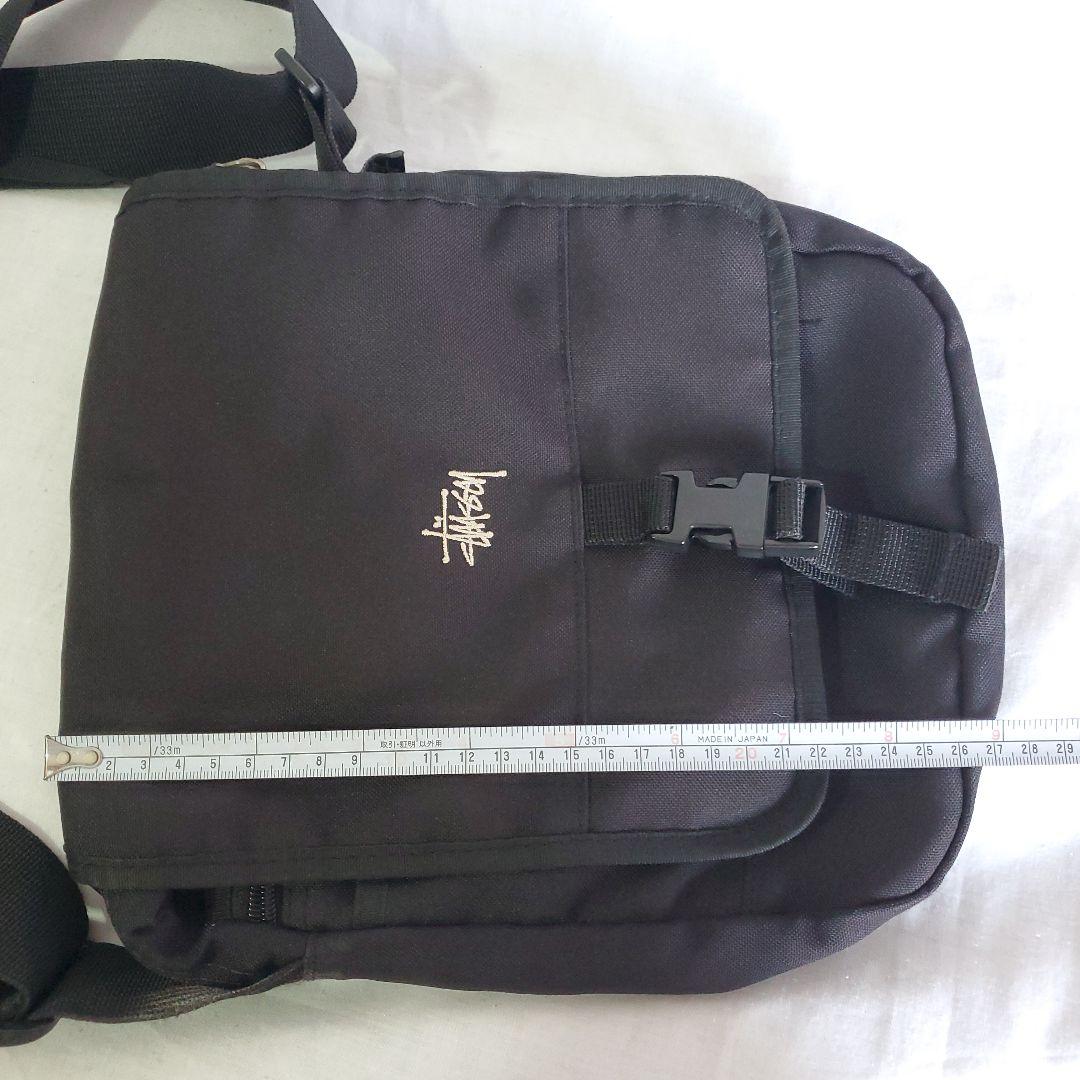 90s STUSSY ステューシー ショルダーバッグ ヴィンテージ 黒 ロゴ