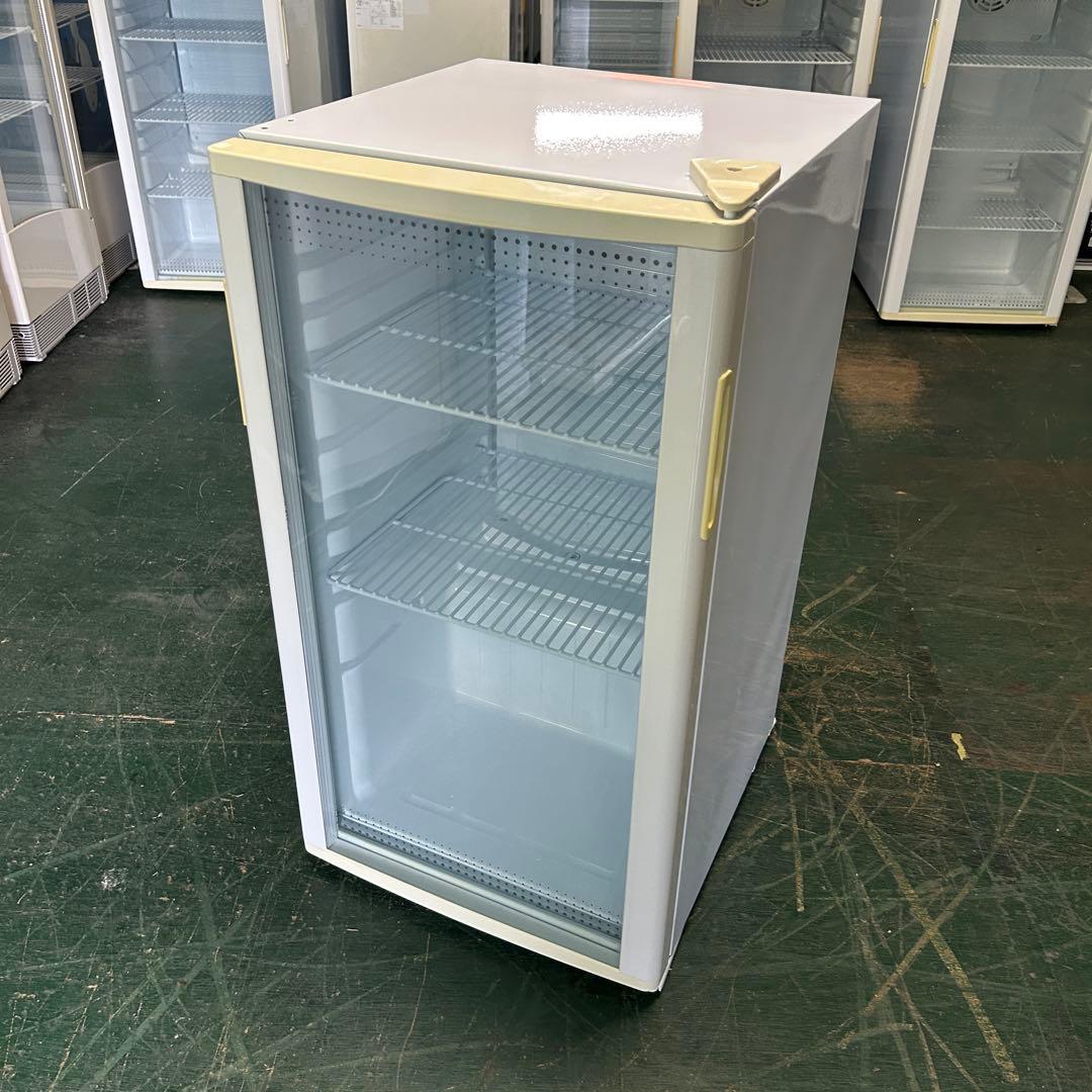 125業務用 冷蔵ショーケース オフィスコンビニ XW-105 左右開き 小型 レマコム 4面ガラス冷蔵ショーケース 卓上型 R4G-105SLW フォー