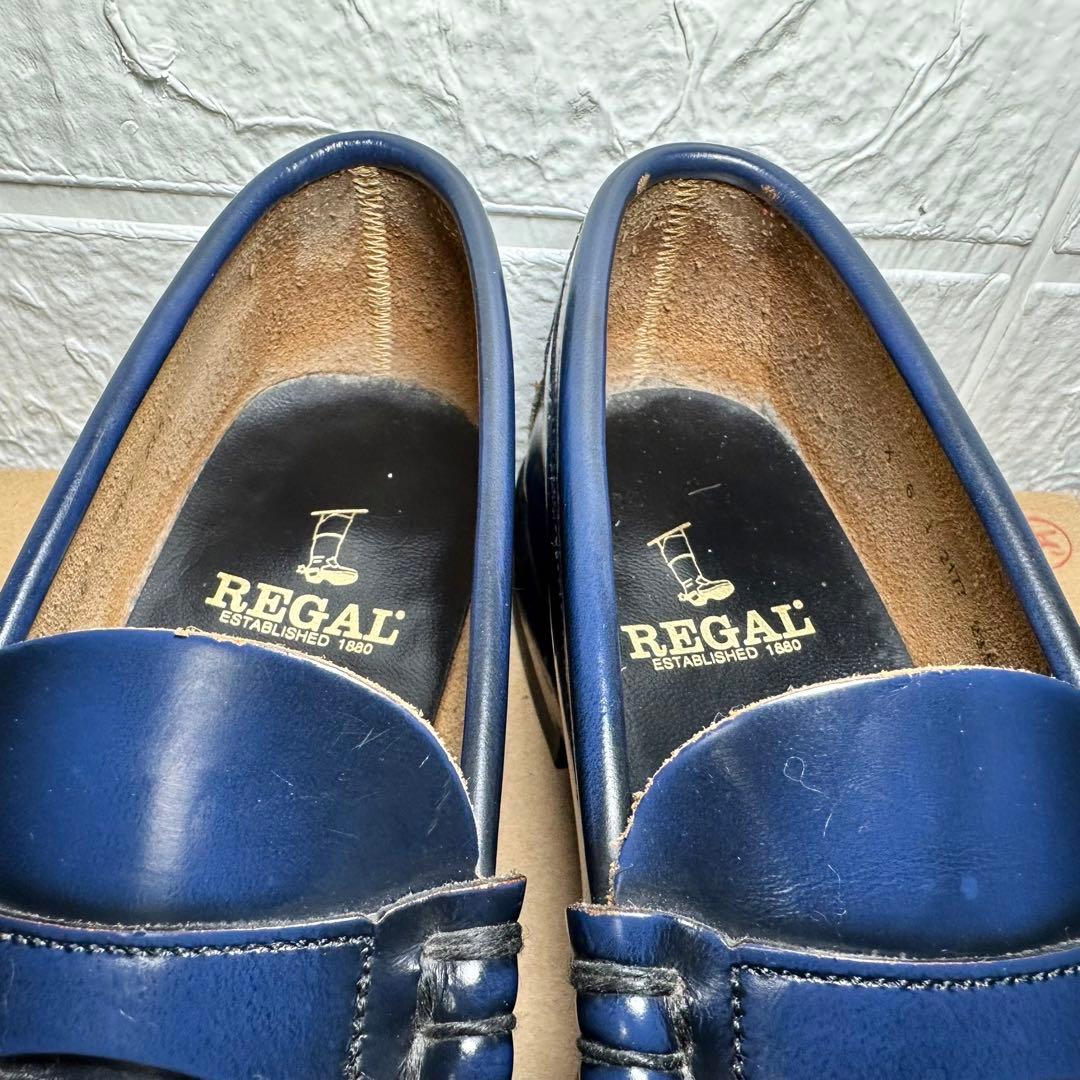 リーガル コインローファー ネイビー レザー 23.5cm - メルカリ