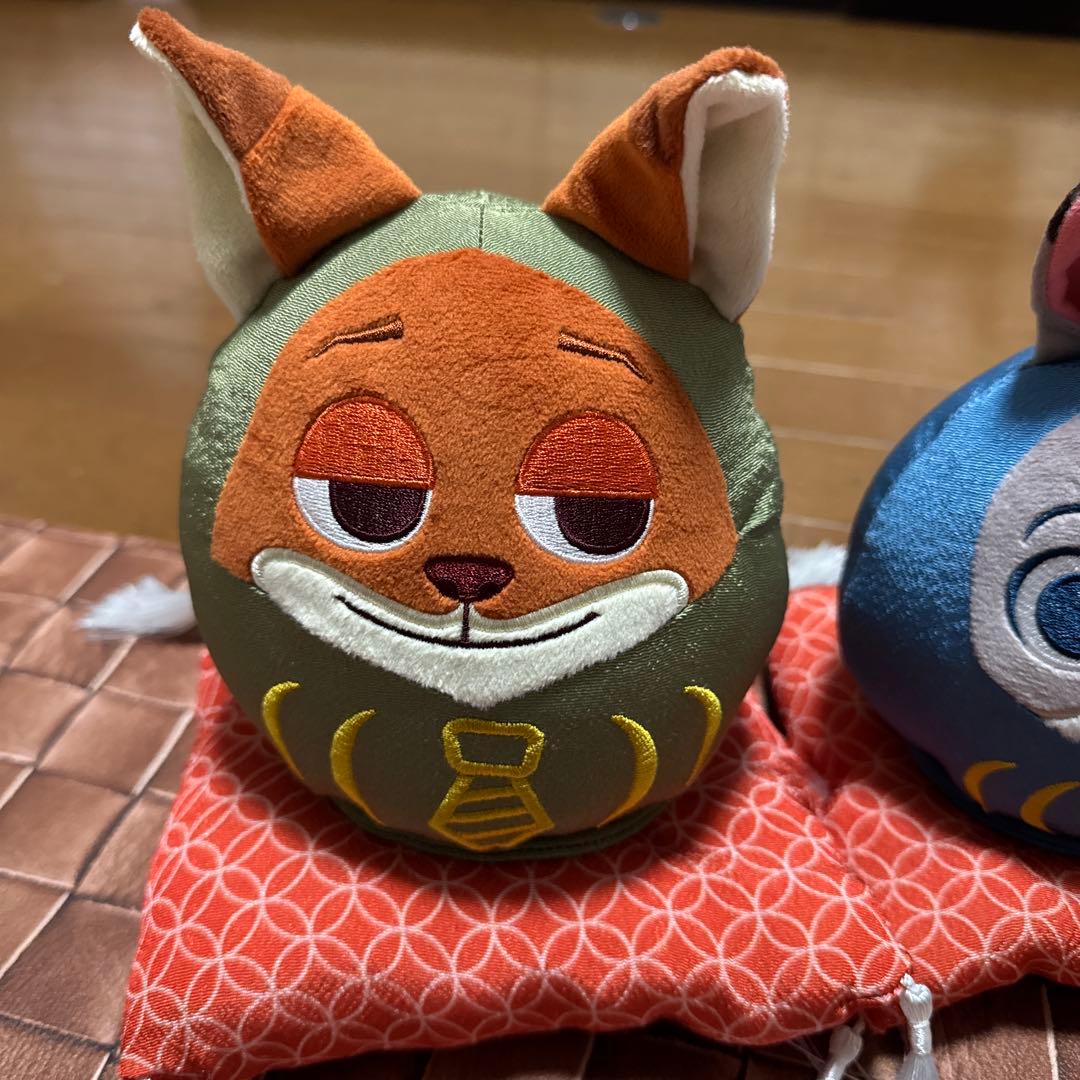 ディズニー ズートピア ジュディ ニック だるま ぬいぐるみ 正月 レア