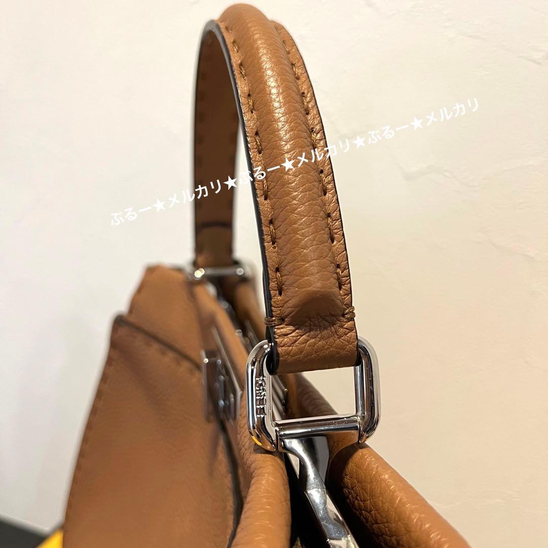 新品☆FENDI ピーカブー セレリア ブラウン ミディアム ミニ 茶色