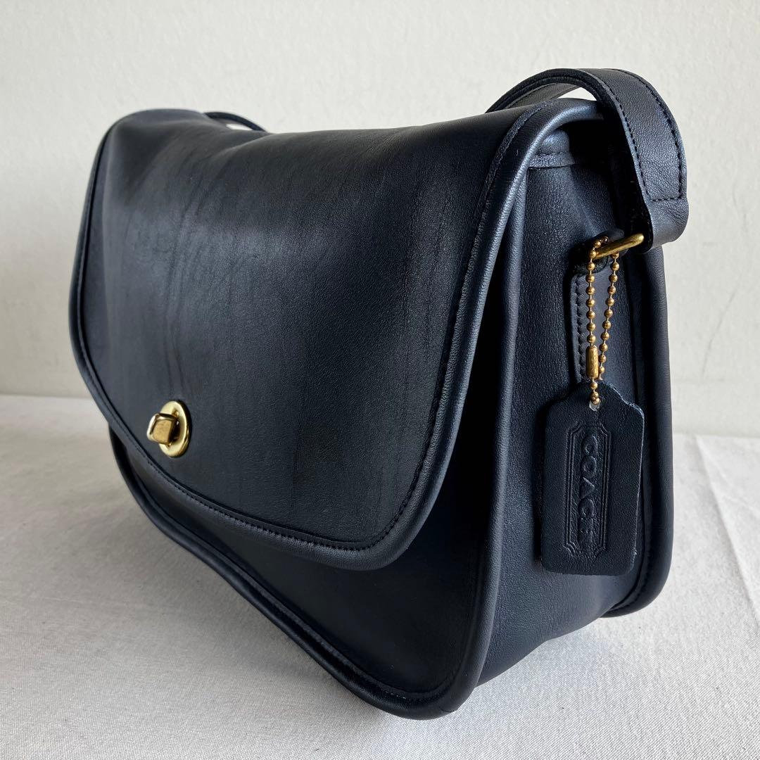 Vintage Coach City Bag Navy 9790 オールドコーチ - メルカリ