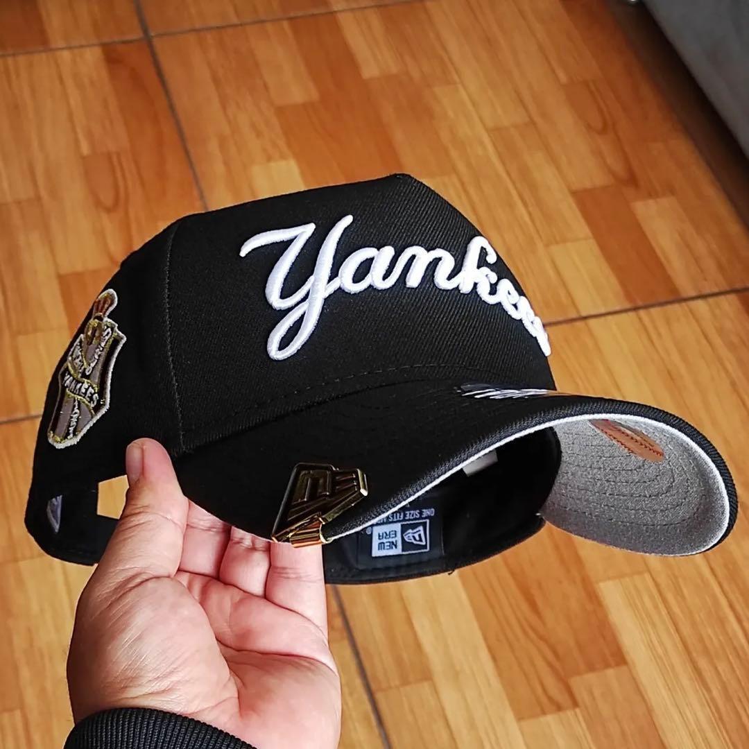 希少】NEW ERA ヤンキース 9FORTY キャップ スクリプト 黒 - メルカリ
