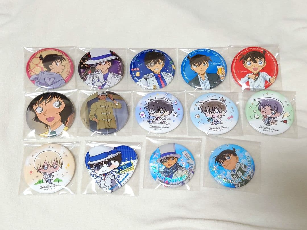 名探偵コナン 工藤新一 怪盗キッド 缶バッジ 14個セット売り - メルカリ
