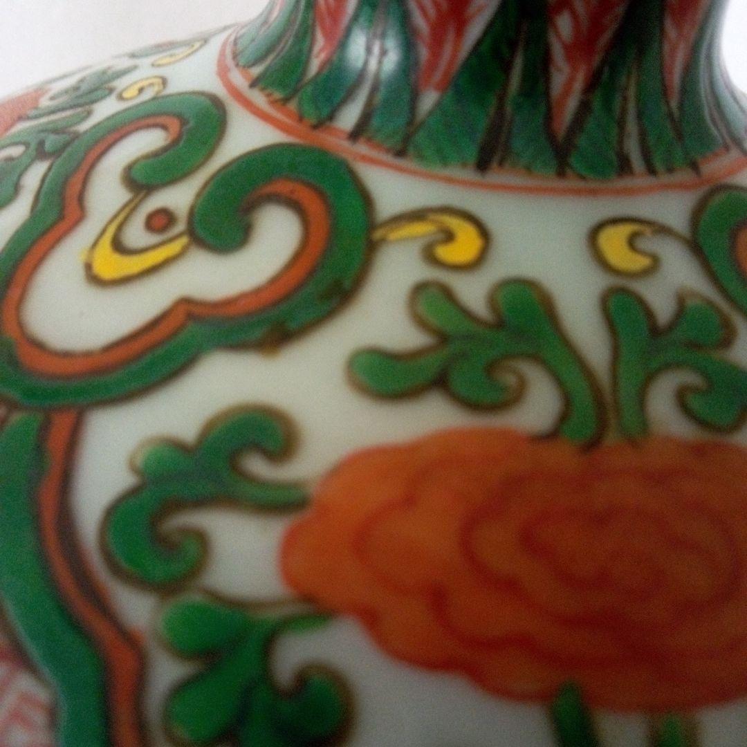 新品 通販ホビー・楽器・アート - 中国古玩 大明嘉靖年製 色絵龍紋様 梅瓶