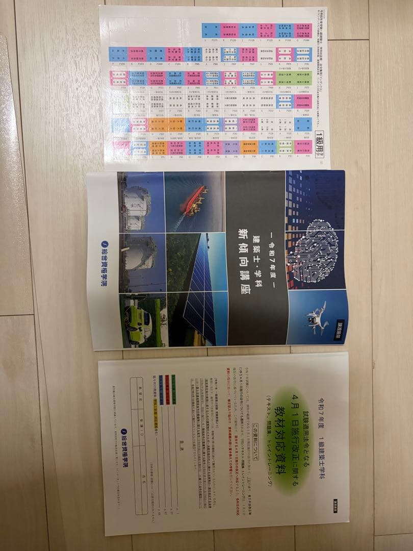 総合資格学院 令和7年版 1級建築士問題集テキスト法令集 一部令和8年度