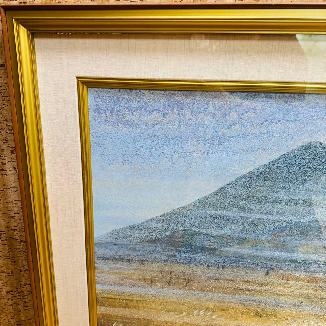 大迫力 特大 真作 中嶌 虎威作「筑波」日本画 風景画 F30号 - メルカリ