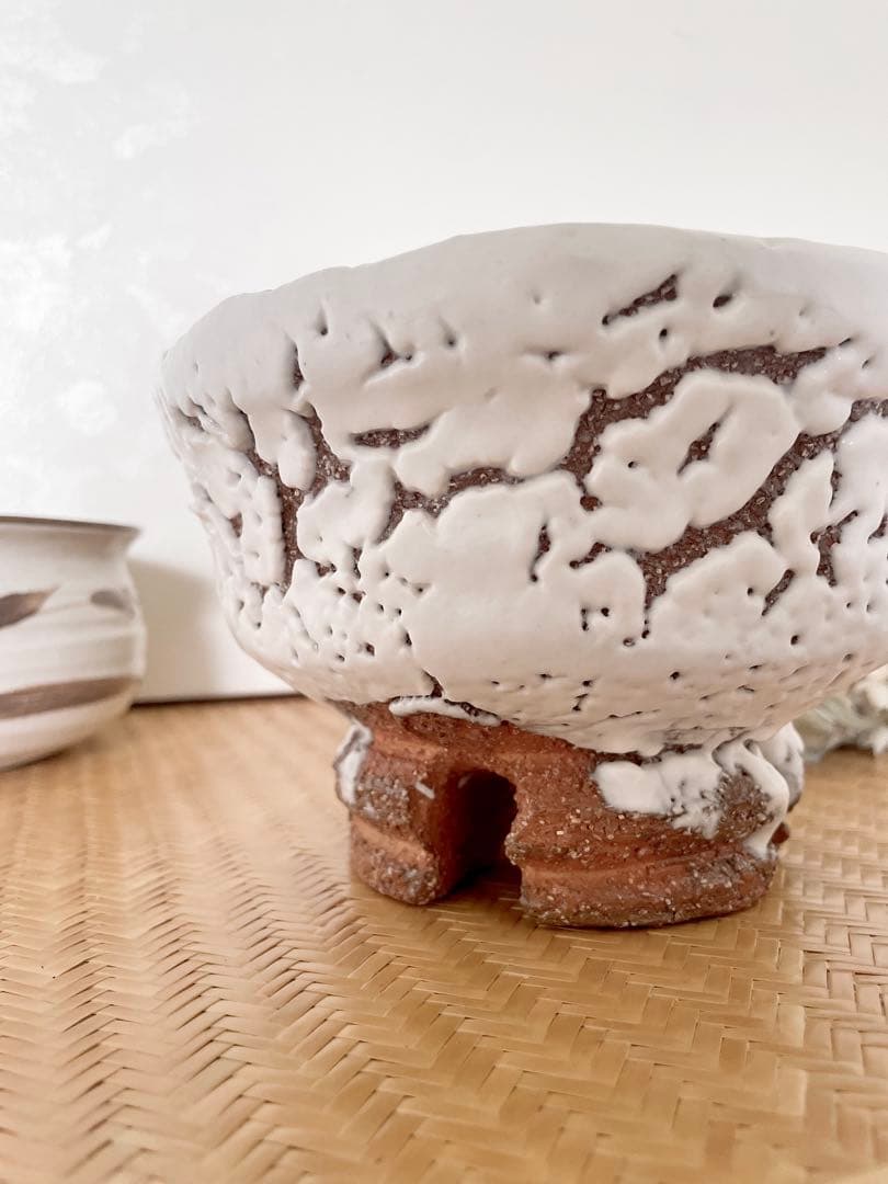 萩焼 山根清玩 鬼萩 割高台 新品 光彩庵 抹茶碗 陶器 茶器 茶道 - メルカリ