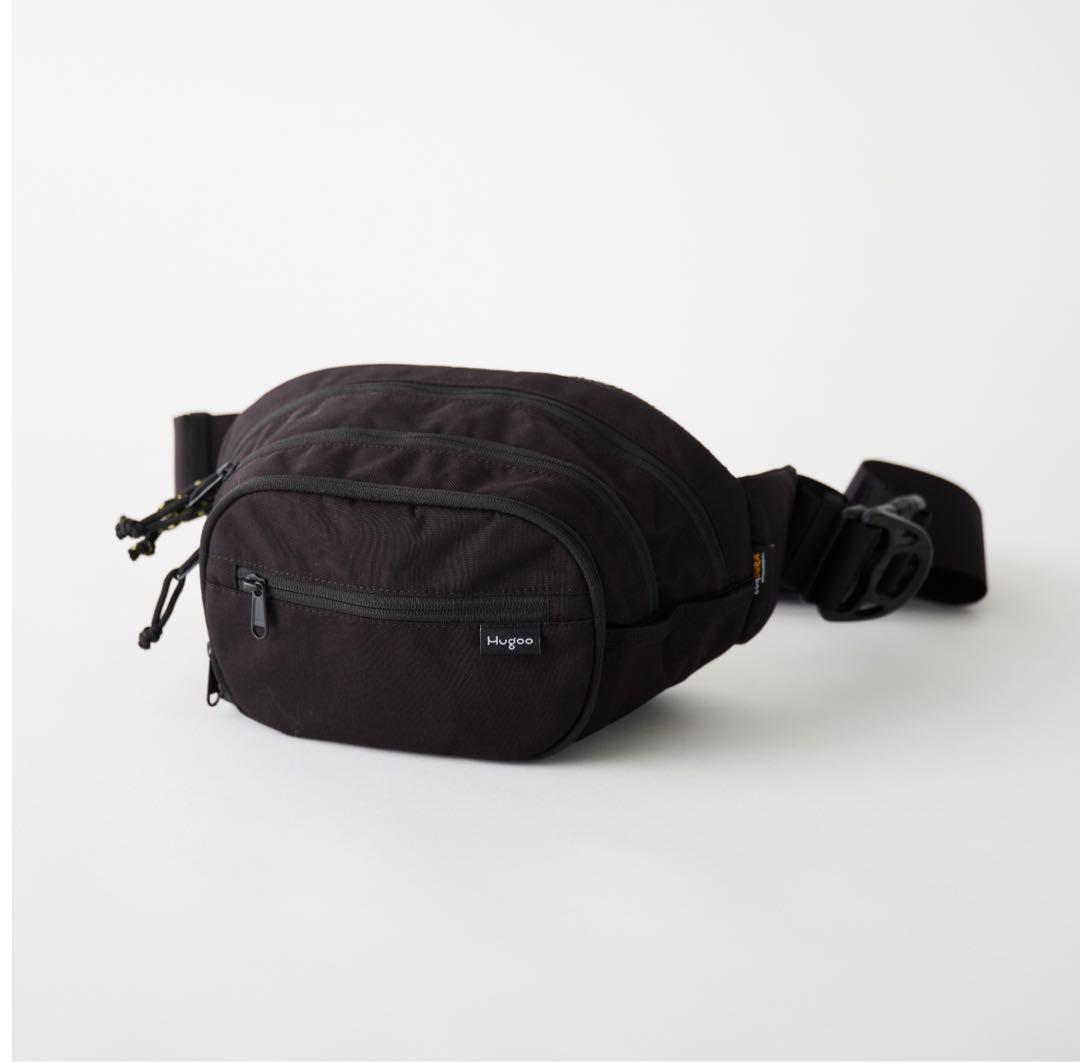 ハグー抱っこ紐 ヒップシート ショルダーバッグ 大容量 ブラック hugoo