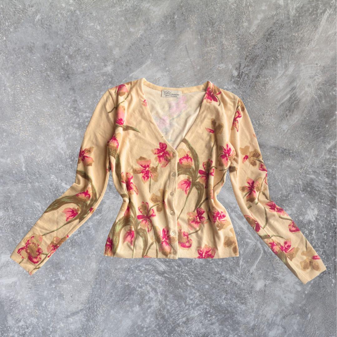 Blumarine ANNA MOLINARI 総柄 花柄 カーディガン 海外 - メルカリ