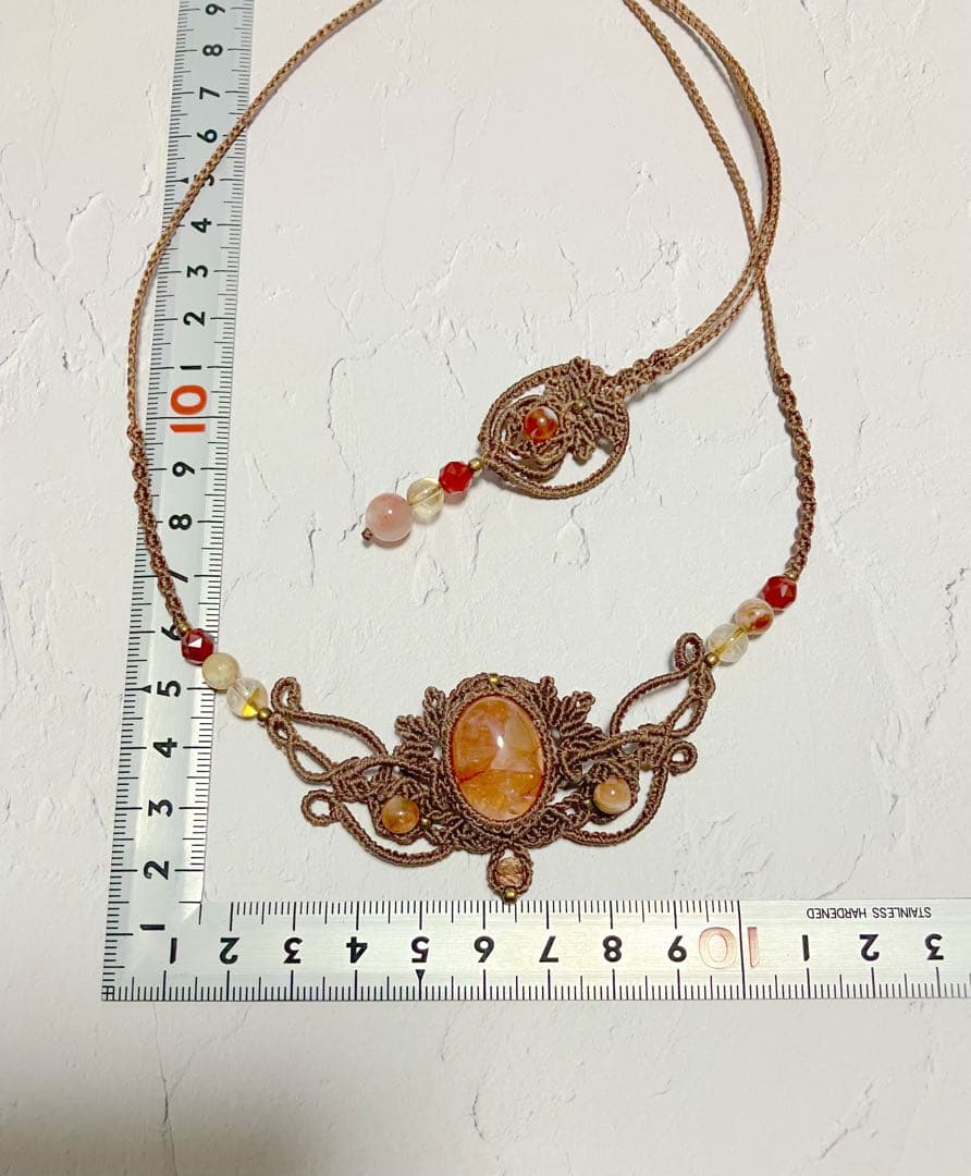 おみど様✴︎レッドヘマタイト✴︎コッパーアマゾナイト✴︎マクラメ