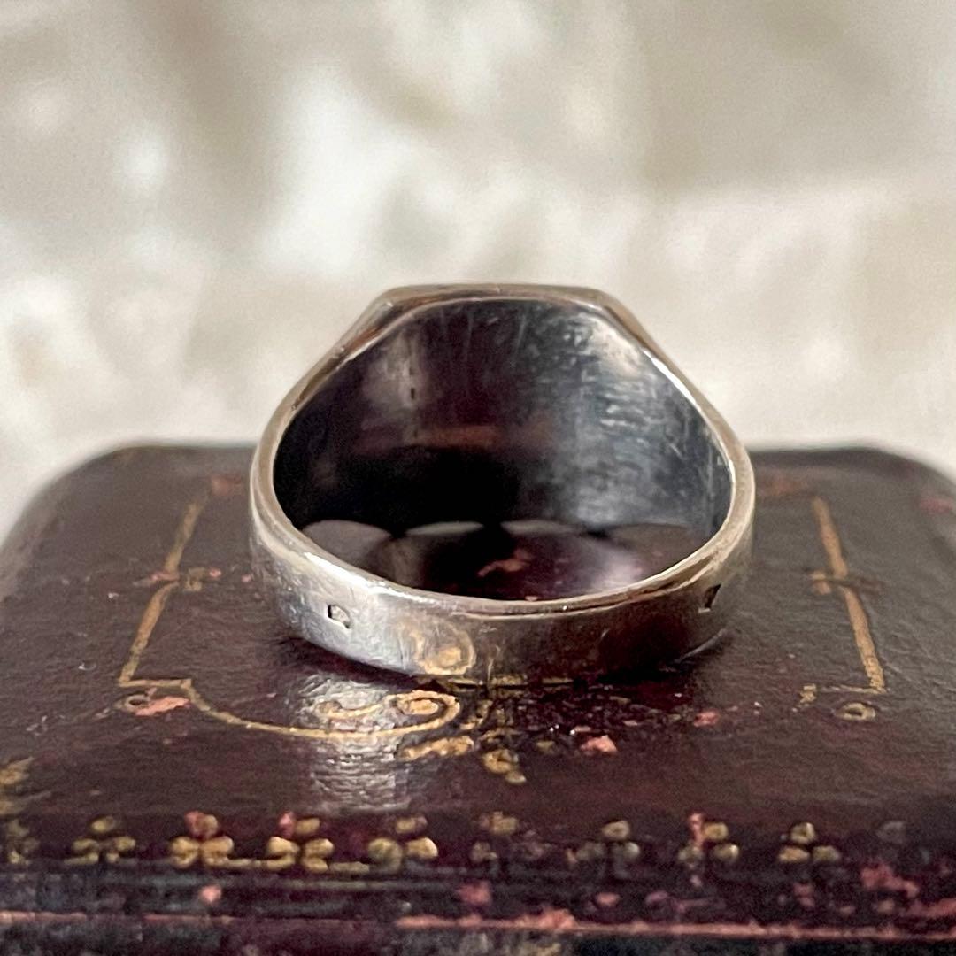 ブギウギ 様専用 純銀製紋章デザインリング フランスアンティーク