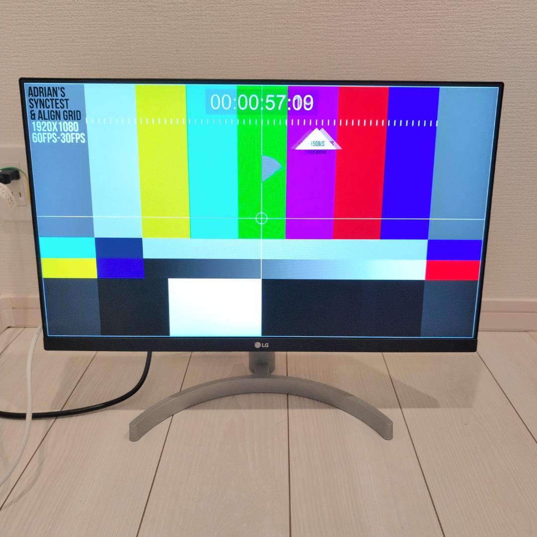 【極美品】LG 23.8インチ フレームレスモニター 24ML600S-W 没入感を高める3辺フレームレスデザイン24インチフルHDモニター