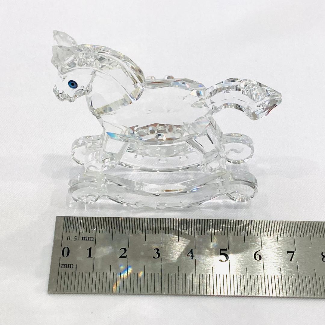 Y2503-235 スワロフスキー クリスタル ロッキングホース 馬 置物