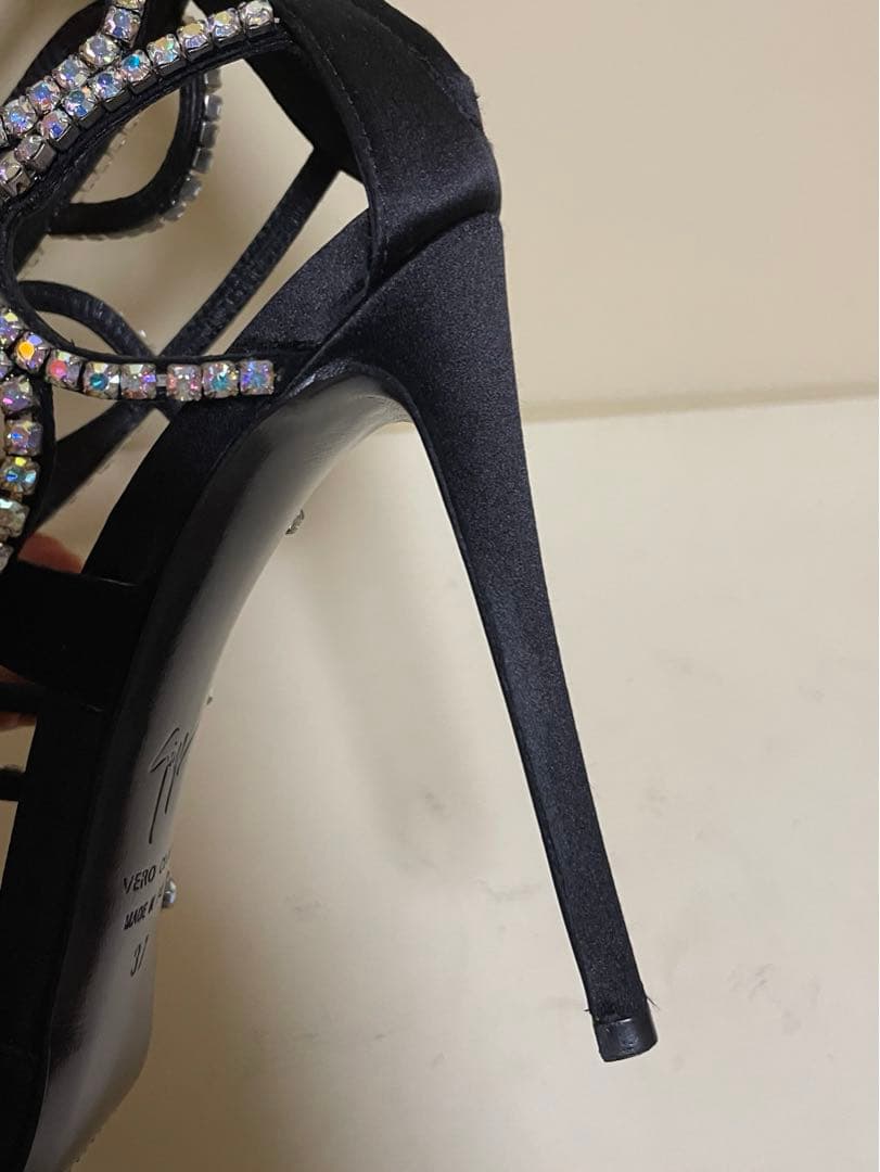 美品 ジュゼッペザノッティ スワロフスキー ブーツサンダル 37 - メルカリ