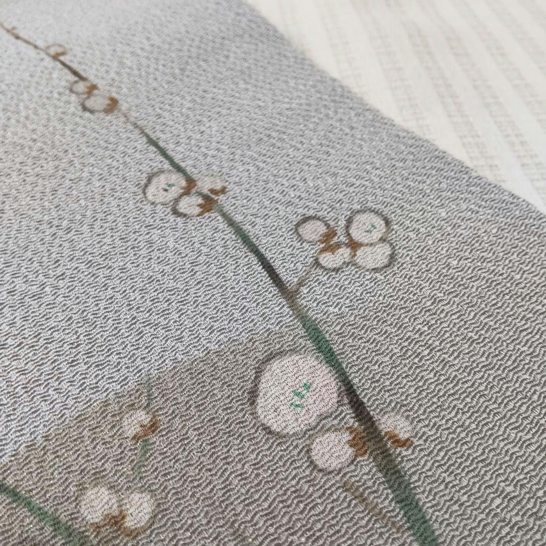 名古屋帯】未使用品✣やわらかな春待ちの梅 ― 手描き 406cm - メルカリ