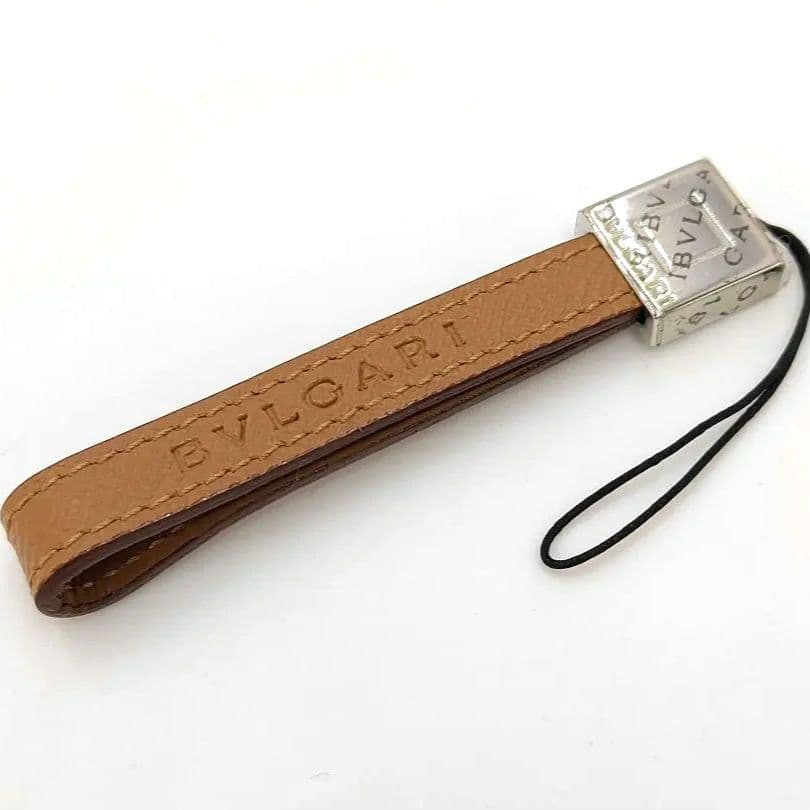 未使用 BVLGARI ブルガリ レザー ストラップ ブラウン シルバー 239