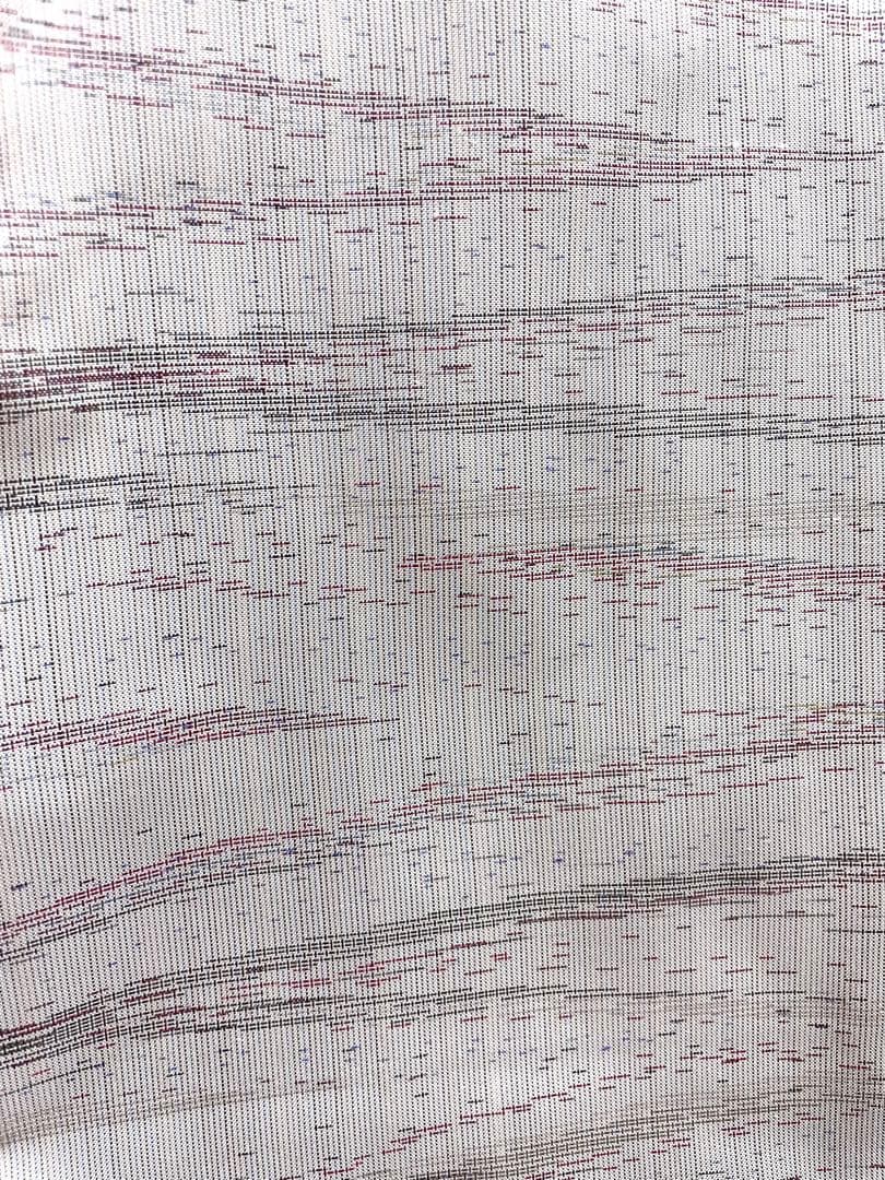 草木染 残糸織 白大島 証紙 身幅広め