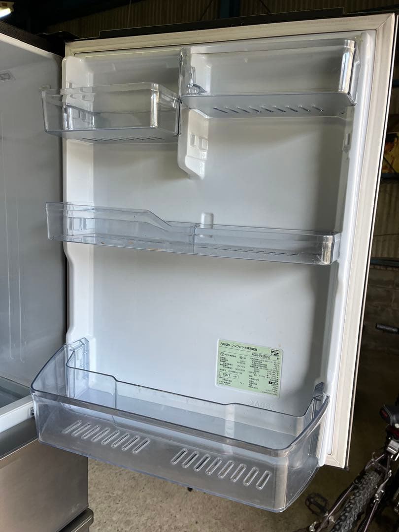 AQUA 冷蔵庫 AQR-V43M(S) 2021年製 430L 動作確認済み - 冷蔵庫