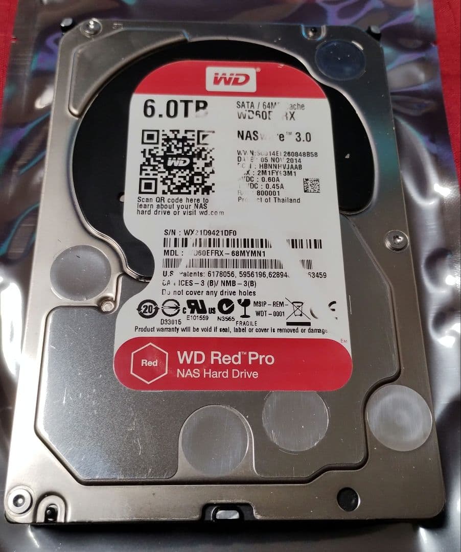 WD Red Pro WD60EFRX 3.5” 6TB NAS用ハードドライブ WD60EFPX | WD60EFPX | WesternDigital WD Red Plus NAS向け SATA3