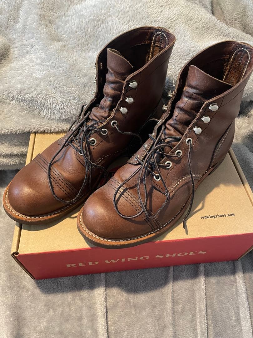 RED WING SHOES ブラウン レースアップブーツ - メルカリ