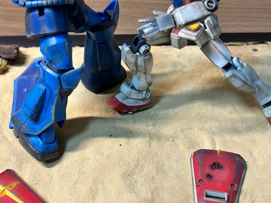 HG ガンプラ グフVSガンダム ジオラマ