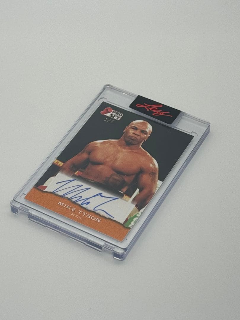 家宝売り出し！世界7枚限定 マイク・タイソン 直筆サインカードleaf