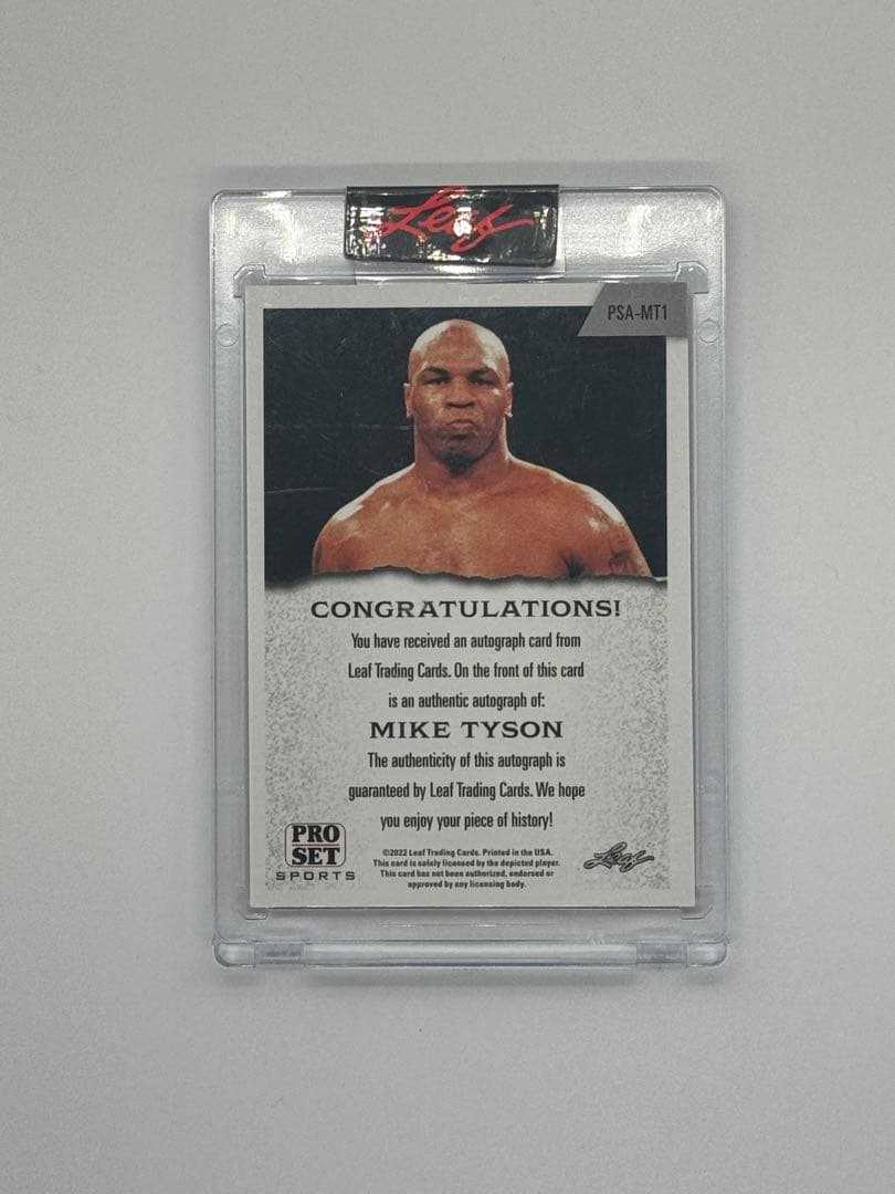家宝売り出し！世界7枚限定 マイク・タイソン 直筆サインカードleaf