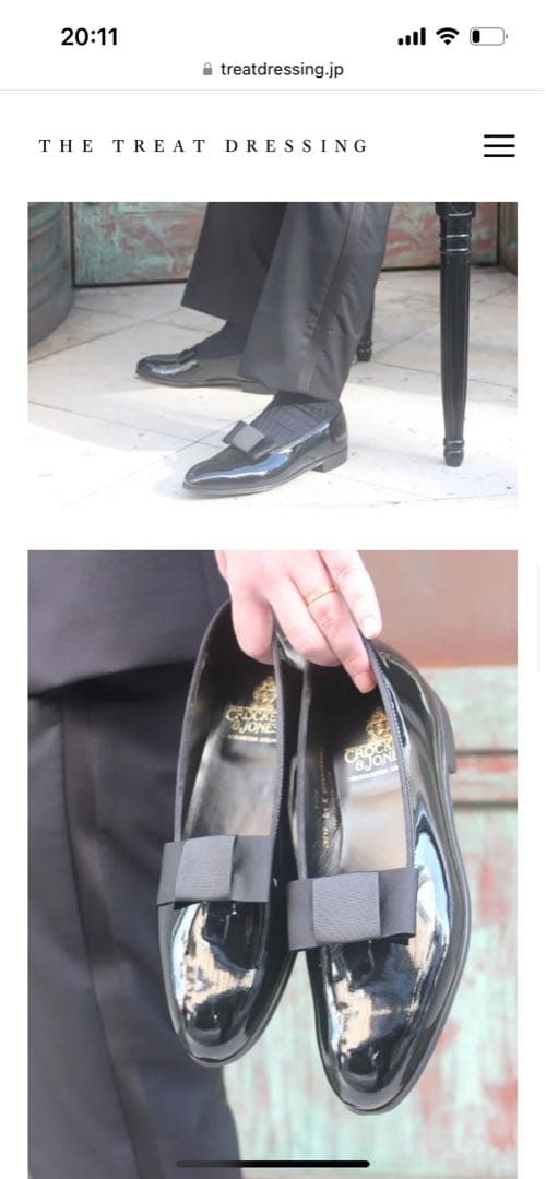 新郎コーデ】Crockett&Jones クロケットジョーンズ オペラパンプス