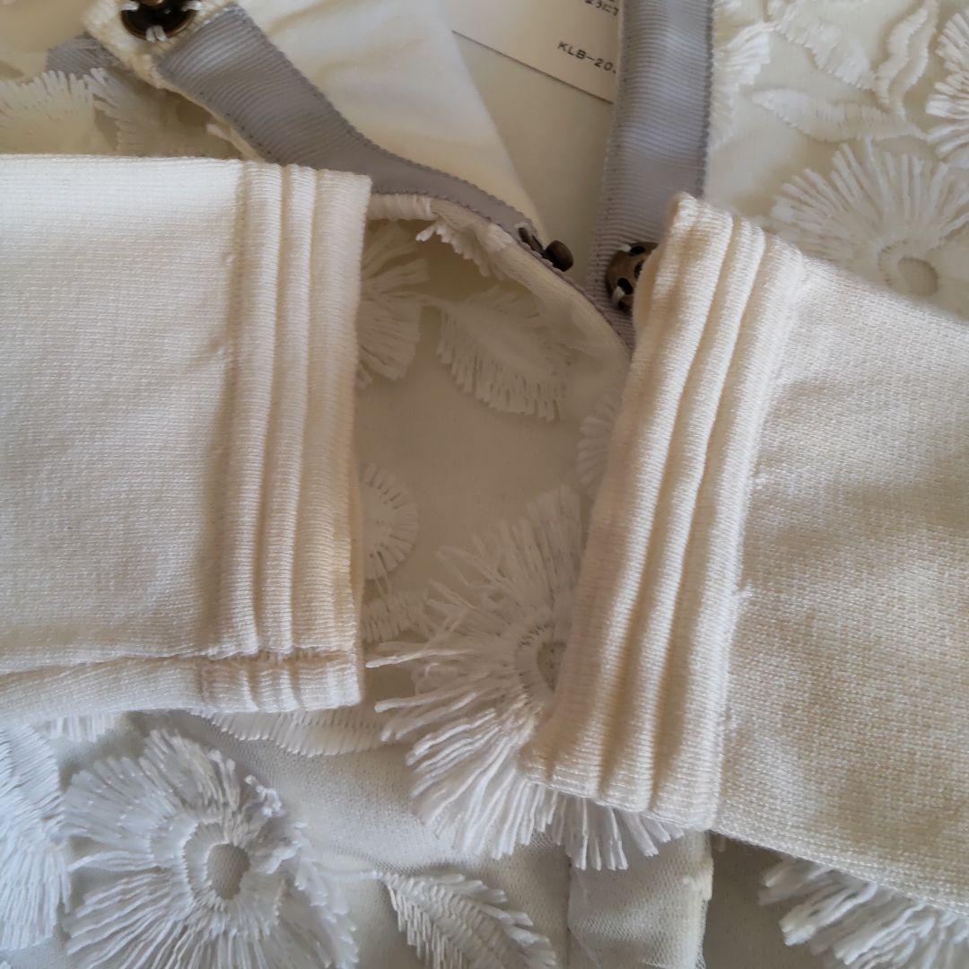 新品タグ付き！ランバンオンブルー刺繍パールカーディガン 38 - メルカリ