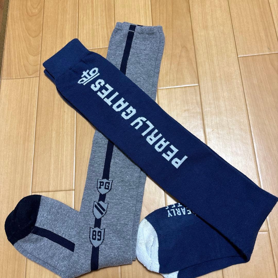 PEARLY GATES ゴルフ用ソックス グレー/ネイビー2足セット - メルカリ