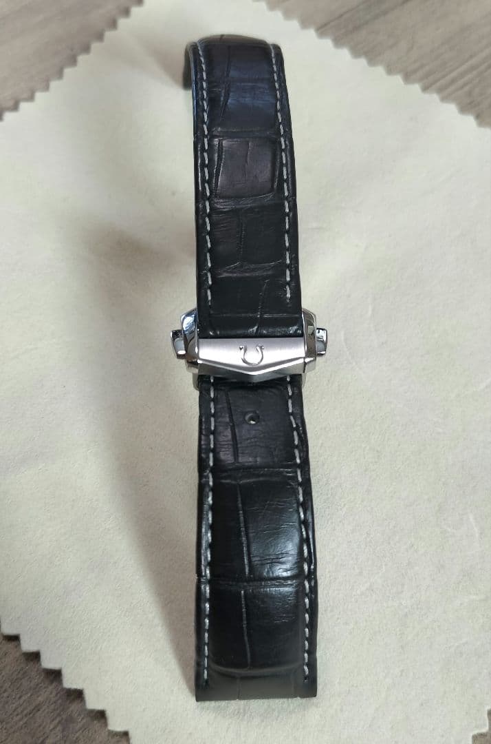 オメガ 純正 レザーベルト 19✕16mm 純正 dバックル - メルカリ