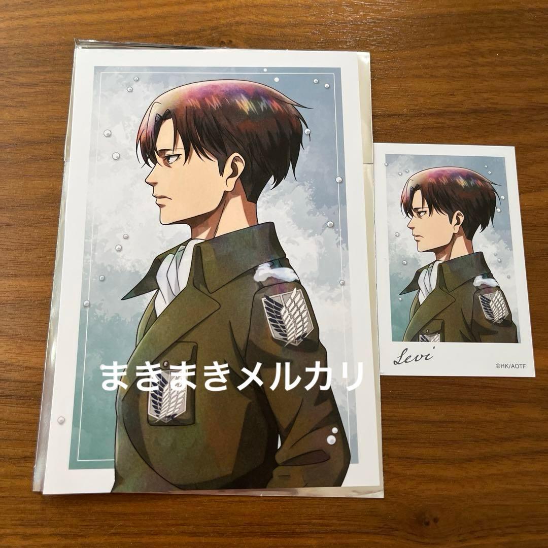 進撃の巨人 冬の歩みver. ポストカード イラストカード リヴァイ