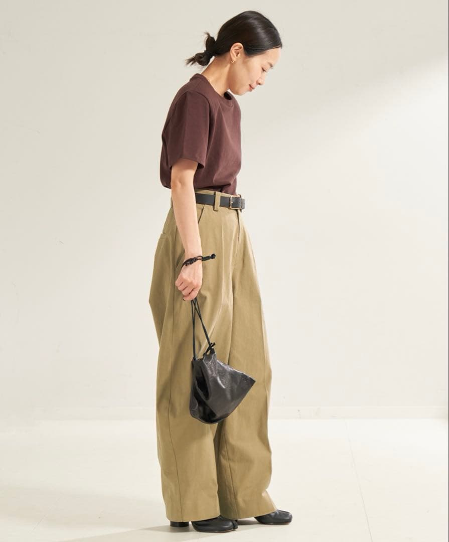 Plage☆R'IAM WIDE チノパンツ キャメル 34 - メルカリ