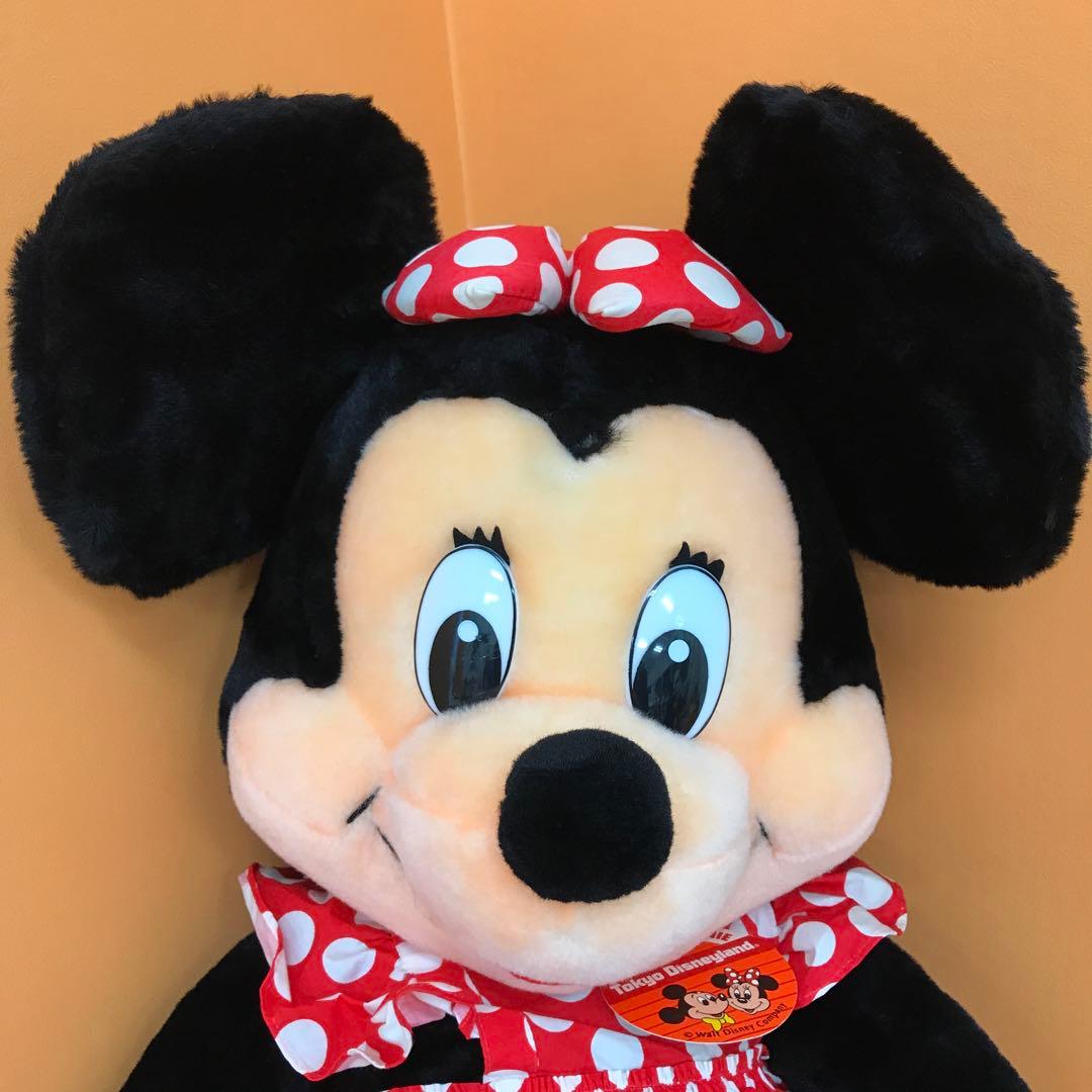 レトロ タグ付き 東京ディズニーランド ミニーマウス 特大ぬいぐるみ