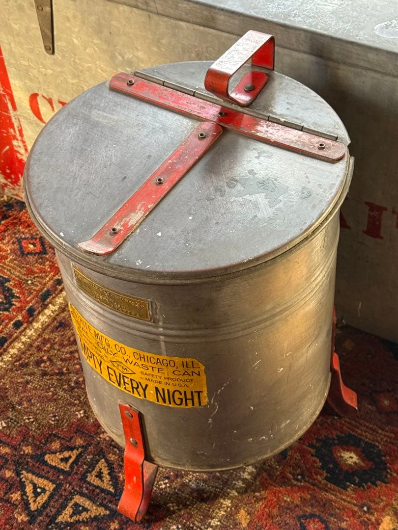 アンティーク雑貨 U.S.AJUSTRITE MFG CO Waste Can