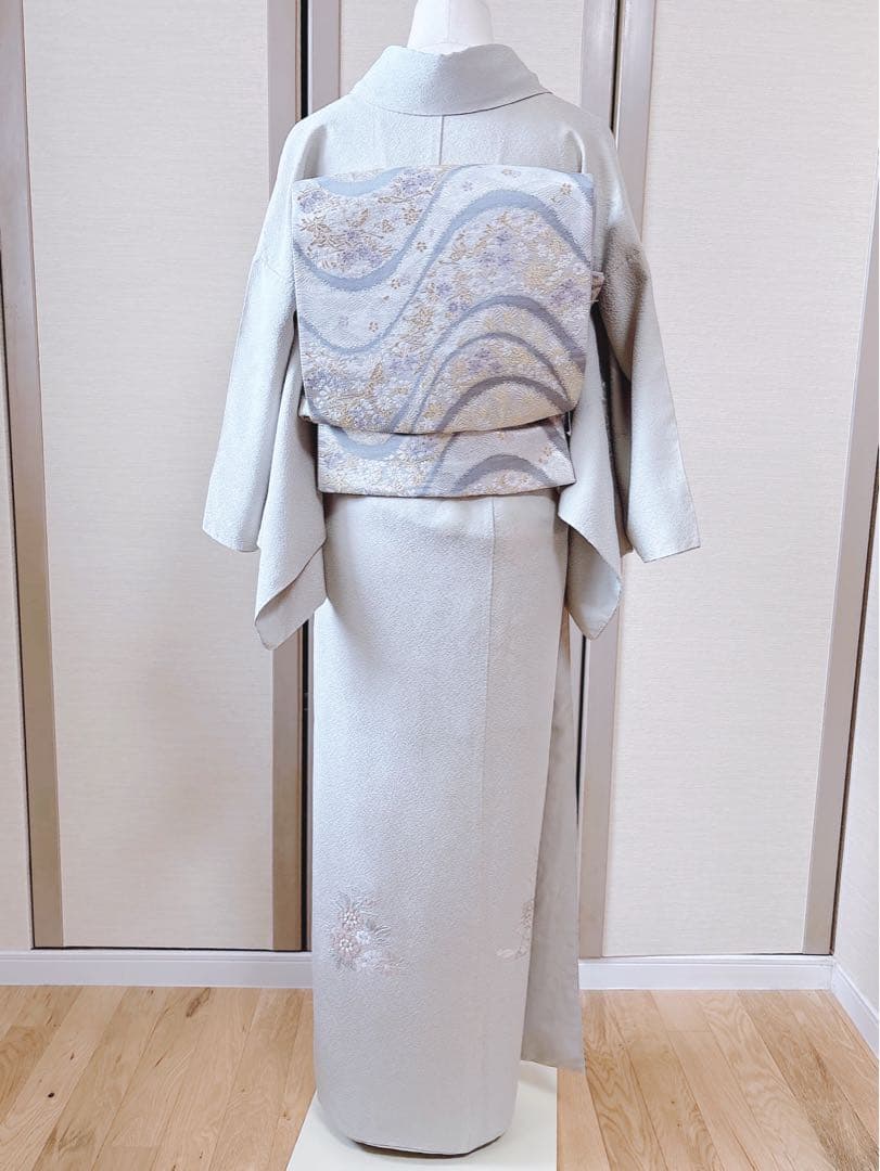 難あり 訪問着 裄65 スワトウ 蘇州 刺繍 卒業式 入学式 S 緑 水色