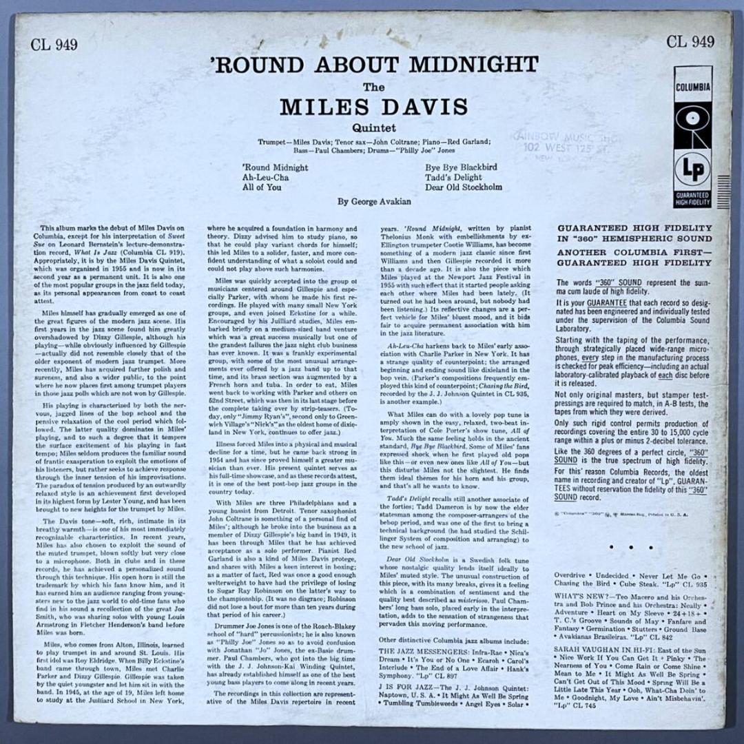 ☆不動の名盤【USオリジナル／MONO／6eye／深溝／マト1A:1A】マイルス