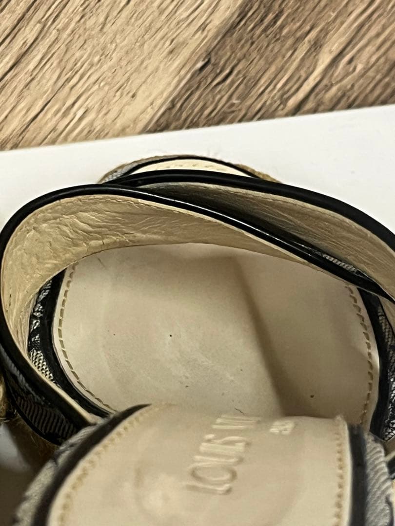 Louis Vuitton ルイヴィトン エスパドリーユ サンダル グレー LOUIS