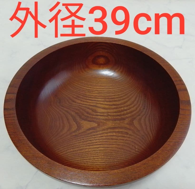 ☆美品☆ こね鉢 天然木 外径39cm×高さ12cm そば うどん 麺打ち 器 楽天市場】【一点物】こね鉢 39cm 全面拭き漆塗り 日本製 国産 木製
