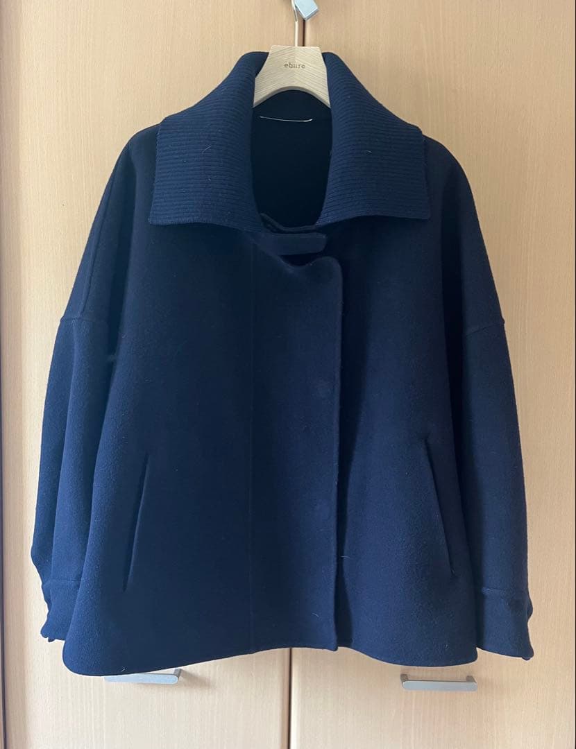 お値下！ebureエブール リバーウール リブニットカラー コート 36 ebure/エブール｜「エブール」の新作コートを動画で徹底解説！｜エル