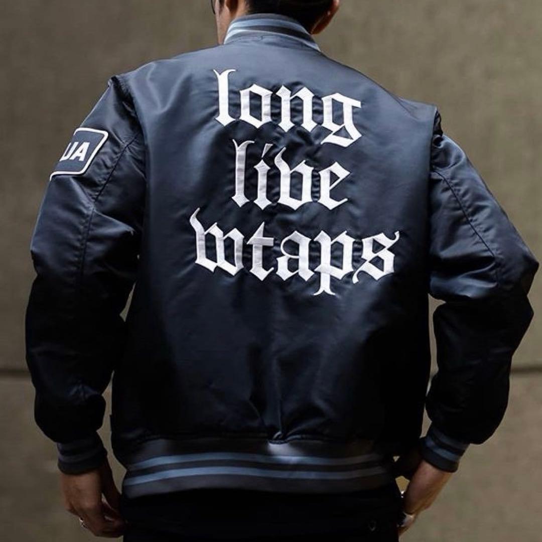 L WTAPS BENCH JACKET NYLON SATIN NAVY - メルカリ