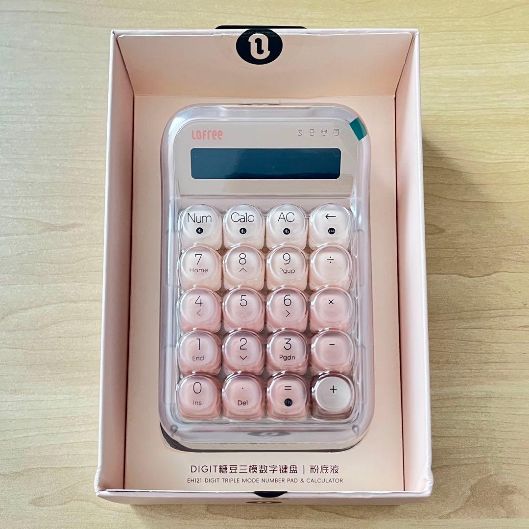 新品未使用 lofree 光る電卓 テンキー 韓国 貯金 バインダー EH121