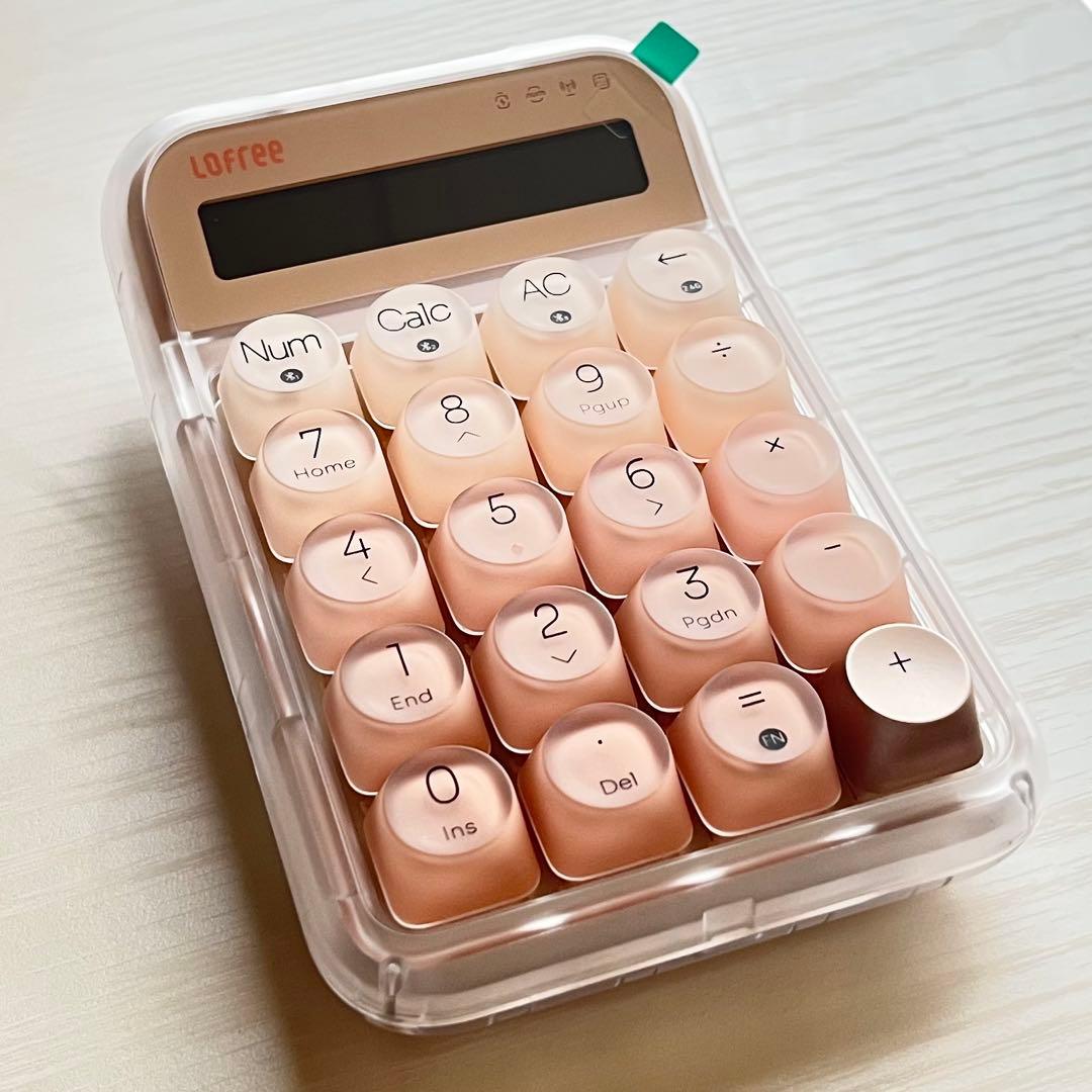 新品未使用 lofree 光る電卓 テンキー 韓国 貯金 バインダー EH121