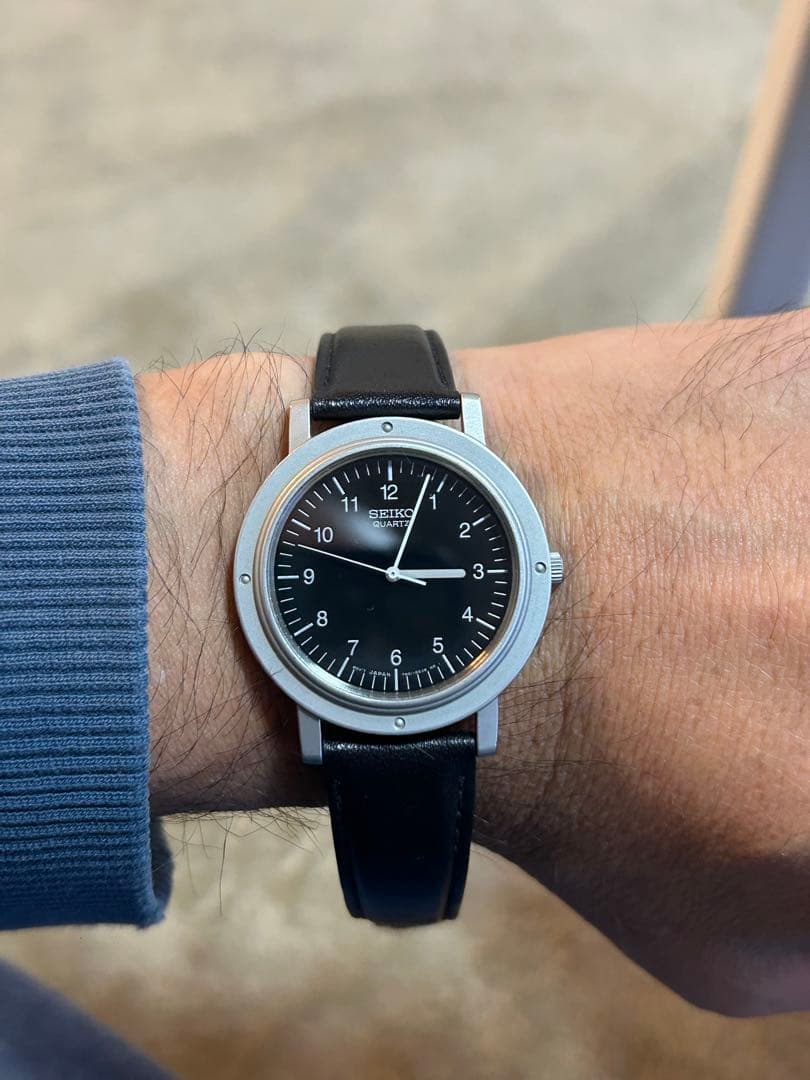 pizza様専用 SEIKO シャリオ 黒文字盤 スティーブ・ジョブズ復刻版