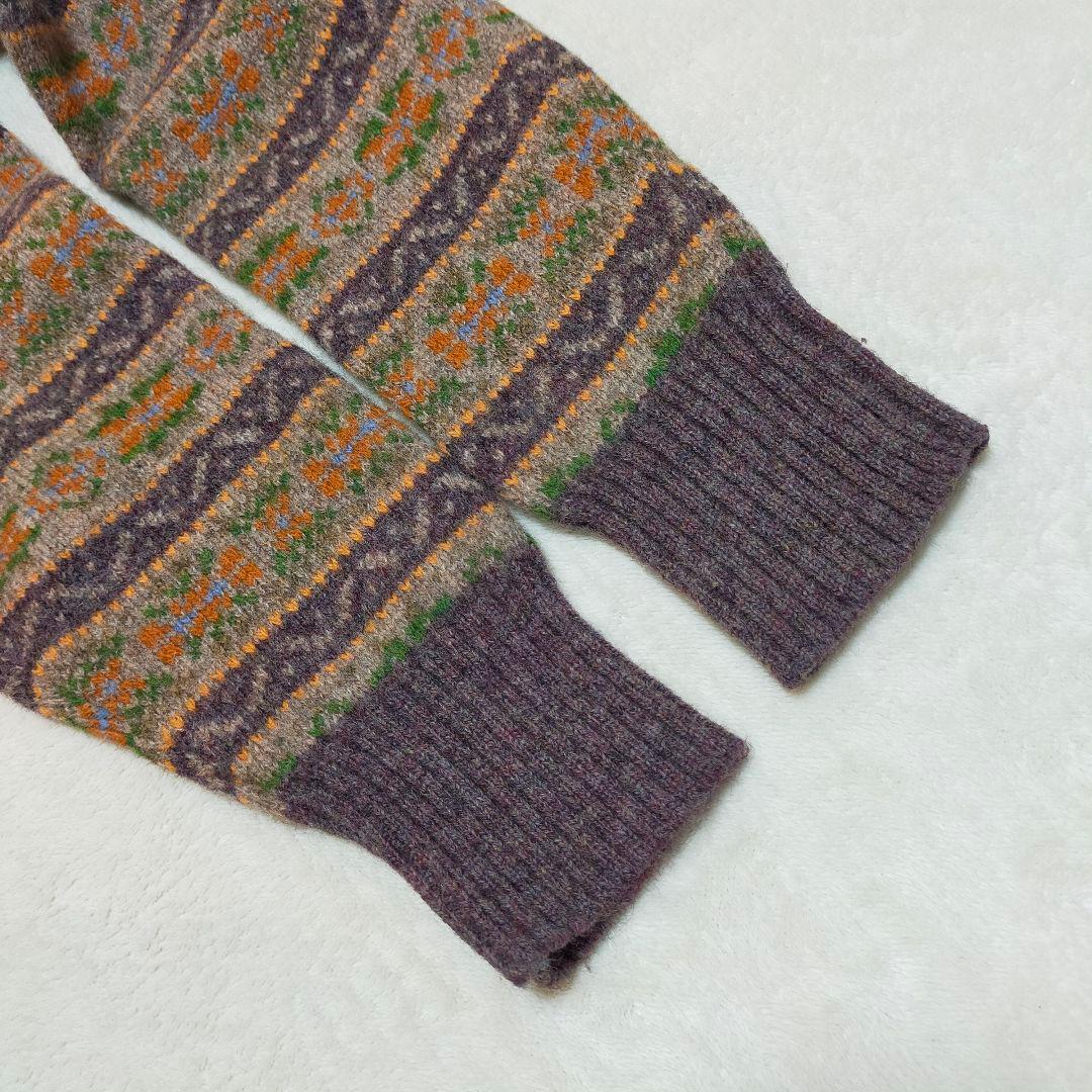 美品 90S ポロラルフローレン フェアアイル柄 シェットランドウール ニット