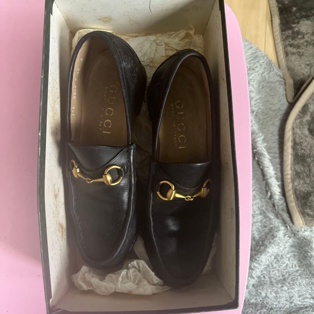 GUCCI ブラック ローファー　25cm GUCCI ブラック ローファー 7 1/2 D
