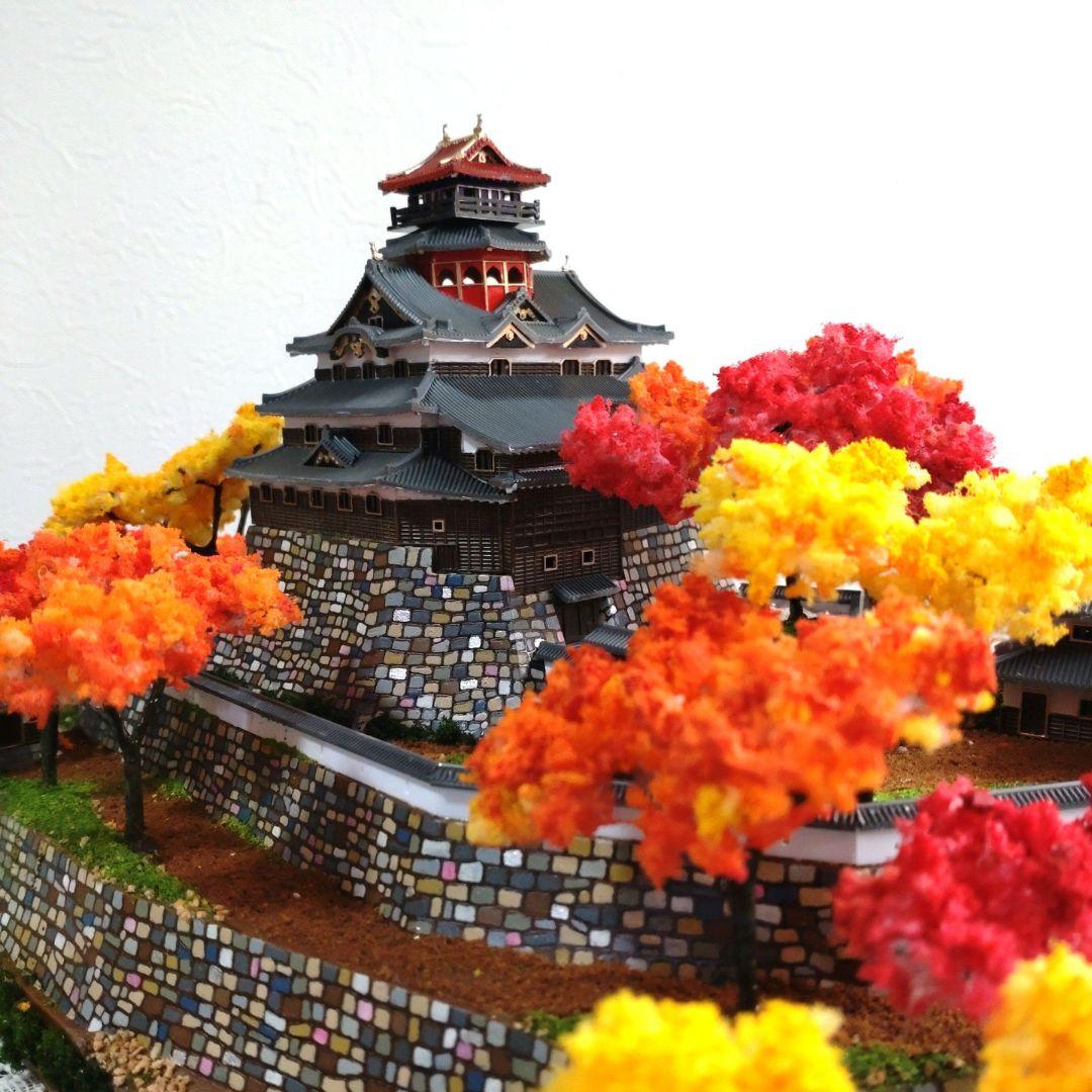 安土城 プラモデル 組立済完成品 秋（紅葉）バージョン