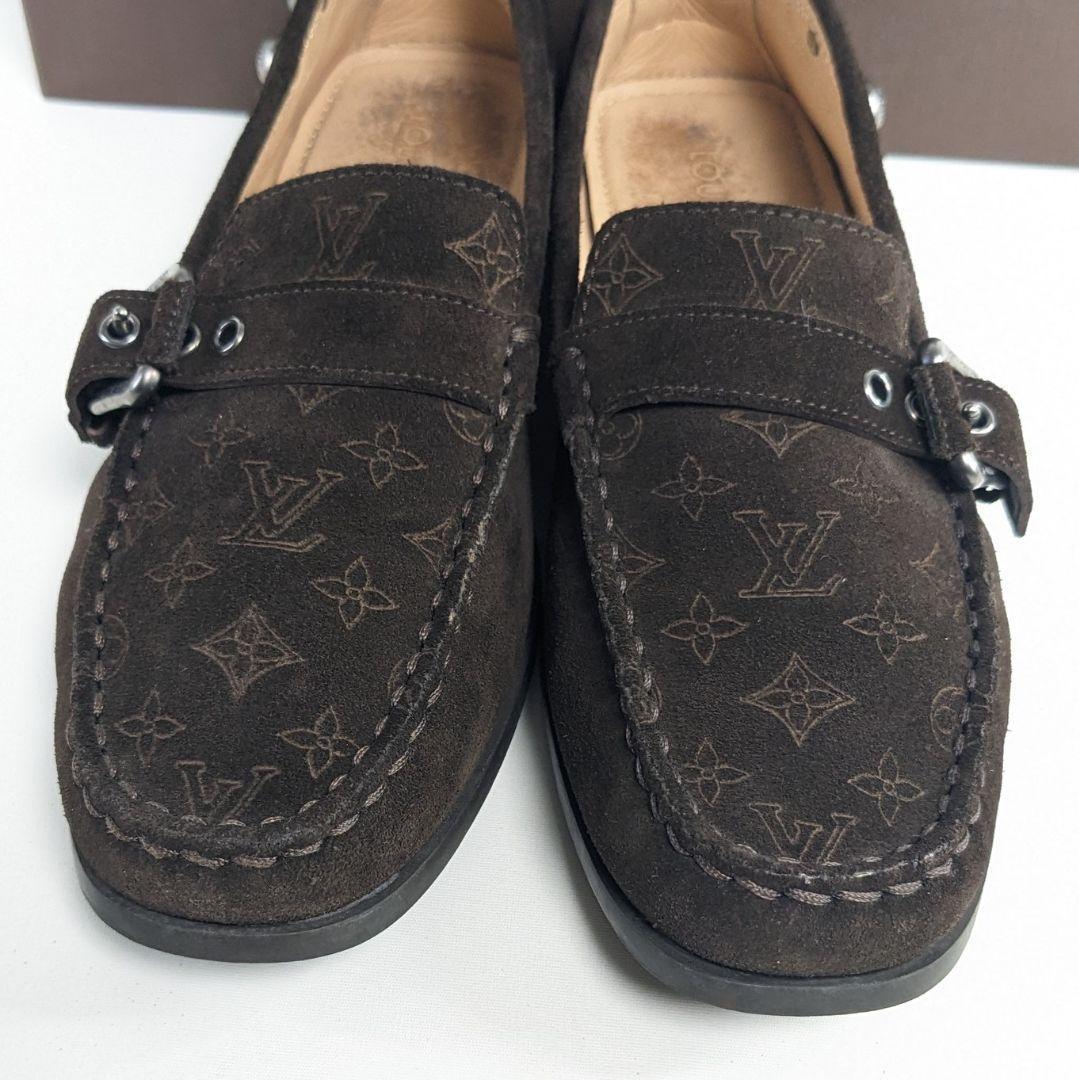 美品 ルイヴィトン ローファー モノグラム ドライビングシューズ 箱付
