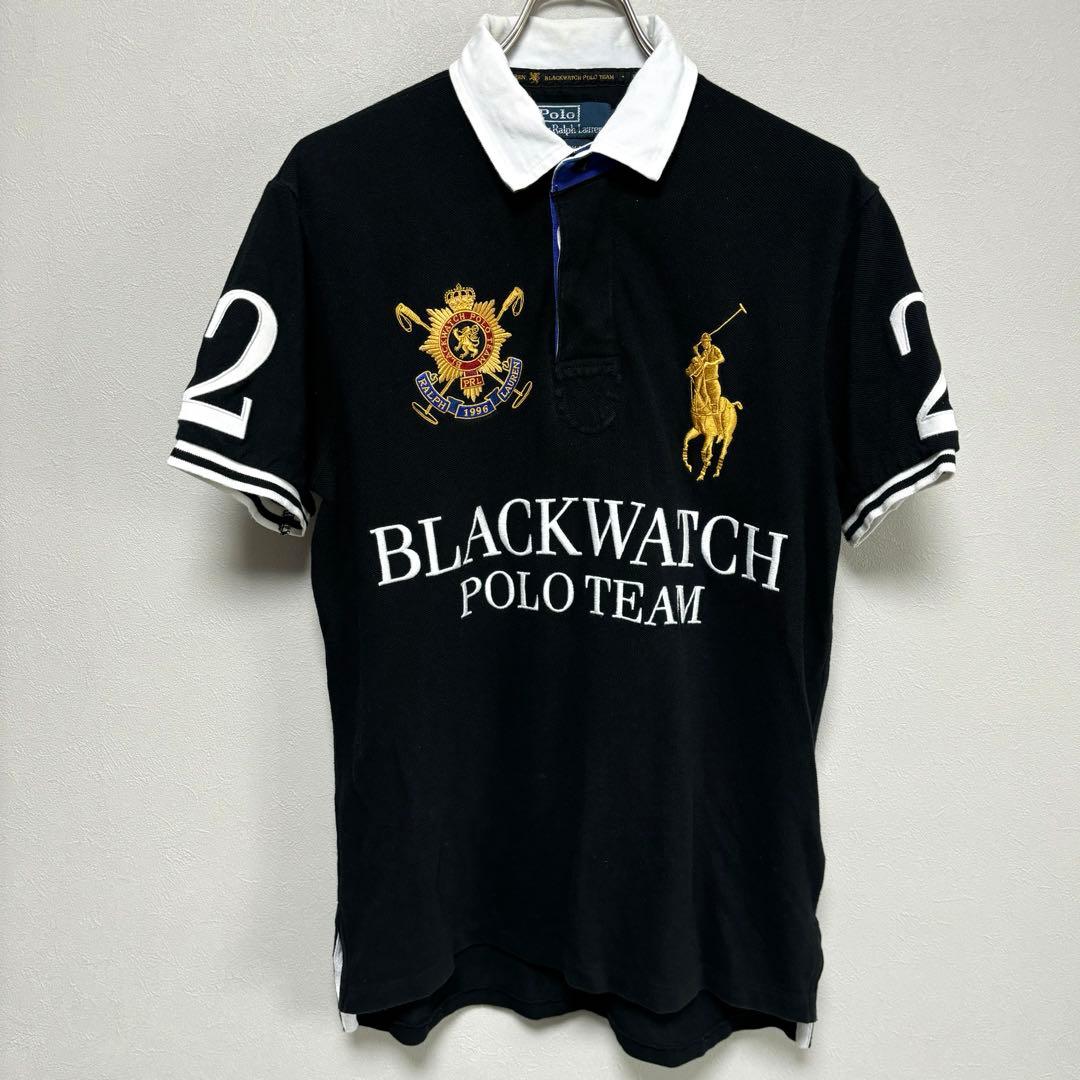 BLACK WATCHブラックウォッチポロ ラルフローレン ポロシャツ 黒 M